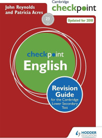 Cambridge checkpoint english updated for 2018: for lower secondary test
